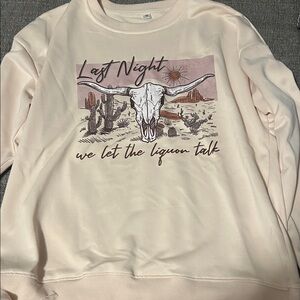 Cream Graphic Sweatshirt